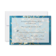 Bekende fijne kunst RSVP trouwuitnodigingen