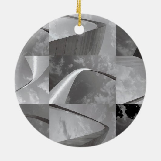 Bekende Gateway to the West St. Louis Arch Keramisch Ornament (Achterkant)