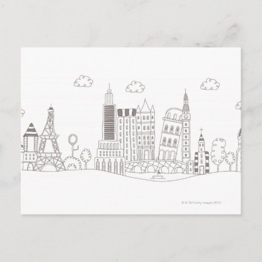 Bekende gebouwen briefkaart (Voorkant)
