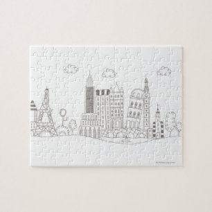 Bekende gebouwen legpuzzel