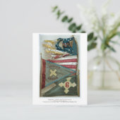 Bekende gevechtsvlaggen van de Unie - Bord 1 - Briefkaart (Staand voorkant)