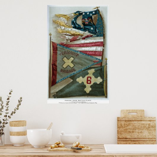 Bekende gevechtsvlaggen van de Unie - Bord 1 - Poster (Keuken)