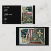 Bekende gevechtsvlaggen van de Unie - Bord 1 - Visitekaartje (Voorkant / Achterkant)