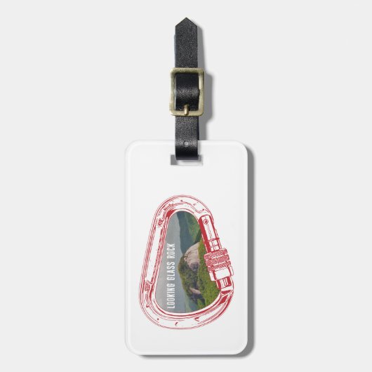 Bekende glazen rotsklimmer Carabiner Bagagelabel (Voorkant verticaal)