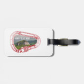 Bekende glazen rotsklimmer Carabiner Bagagelabel (Achterkant horizontaal)