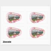 Bekende glazen rotsklimmer Carabiner Rechthoekige Sticker (Vel)