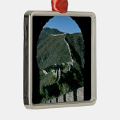 Bekende Grote Muur China - Beijing, Azië Metalen Ornament (Rechts)