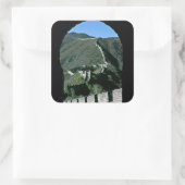 Bekende Grote Muur China - Beijing, Azië Vierkante Sticker (Tas)