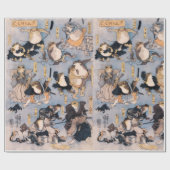 Bekende helden van het werkgebied van Kabuki, bede Cadeaupapier (Vlak)