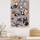 Bekende helden van het werkgebied van Kabuki, bede Poster (Keuken)