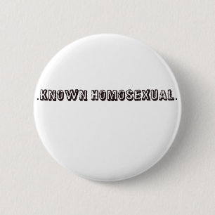 Bekende homoseksualiteit ronde button 5,7 cm