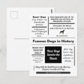 Bekende honden in de geschiedenis briefkaart (Voorkant / Achterkant)