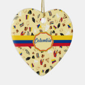 Bekende Icons van Colombia met vlag Keramisch Ornament (Rechts)