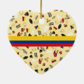 Bekende Icons van Colombia met vlag Keramisch Ornament (Achterkant)