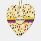 Bekende Icons van Colombia met vlag Keramisch Ornament (Links)