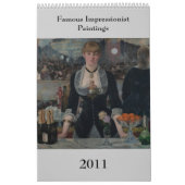 Bekende impressionistische schilderijen kalender (Hoes)