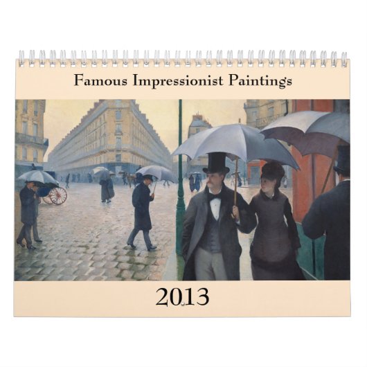 Bekende impressionistische schilderijen ~ Verander Kalender (Hoes)