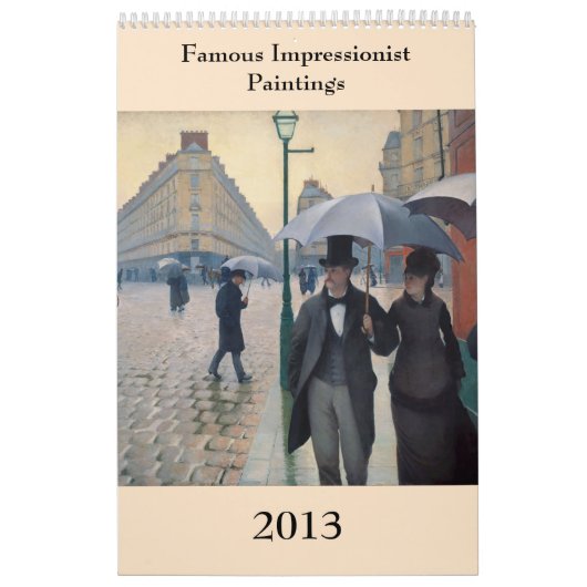 Bekende impressionistische schilderijen ~ Verander Kalender (Hoes)