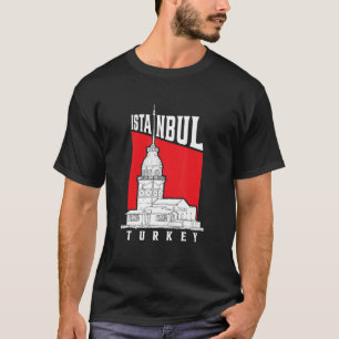 Bekende Istanbul Landmarks Maidenu2019s Tower Turk T-shirt
