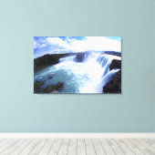 Bekende Jodafoss-Herfsten in Noord-IJsland Canvas Afdruk (Insitu (Houten vloer))