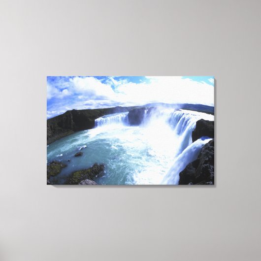 Bekende Jodafoss-Herfsten in Noord-IJsland Canvas Afdruk (Voorkant)