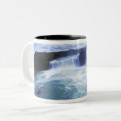 Bekende Jodafoss-Herfsten in Noord-IJsland Tweekleurige Koffiemok (Voorkant links)