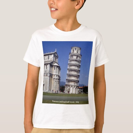 Bekende klokkentoren, de Leaning Tower van P T-shirt (Voorkant)