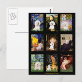 Bekende Kunst Bichon Frise Composiet Briefkaart (Voorkant / Achterkant)