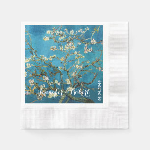 Bekende kunst, bloeiende amandelboom. Van Gogh Servetten