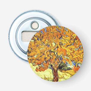 Bekende kunst, De moerbeiboom. Vincent van Gogh. Button Flesopener