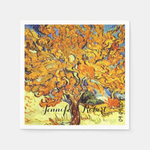 Bekende kunst, de Mulberry-boom. Vincent van Gogh. Servetten