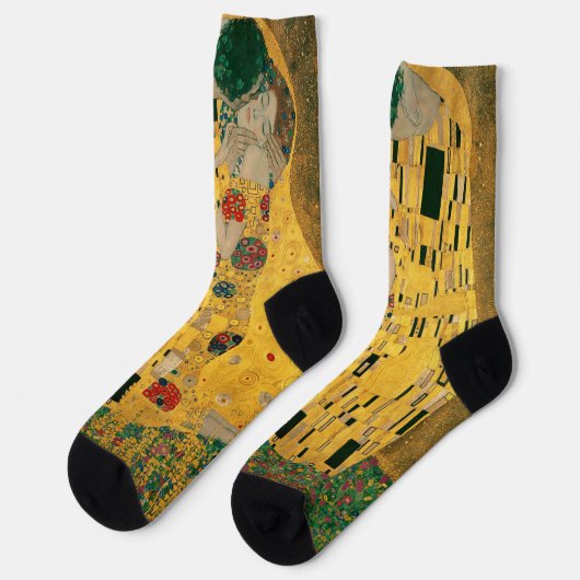 Bekende kunst Golden "De kus" Gustav Klimt schilde Sokken (Links)
