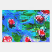 Bekende kunst met water-gelilies van Claude Monet Inpakpapier Vel (Voorkant)