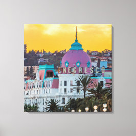 Bekende luxehotel Hotel Negresco in Nice Frankrijk Canvas Afdruk