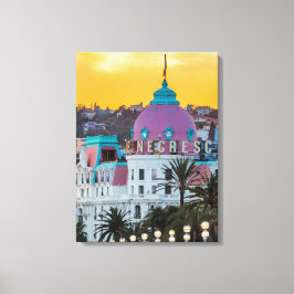 Bekende luxehotel Hotel Negresco in Nice Frankrijk Canvas Afdruk