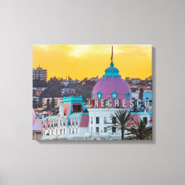 Bekende luxehotel Hotel Negresco in Nice Frankrijk Canvas Afdruk