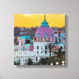 Bekende luxehotel Hotel Negresco in Nice Frankrijk Canvas Afdruk