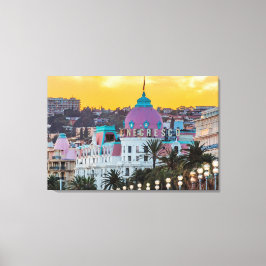 Bekende luxehotel Hotel Negresco in Nice Frankrijk Canvas Afdruk