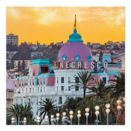 Bekende luxehotel Hotel Negresco in Nice Frankrijk Foto Afdruk