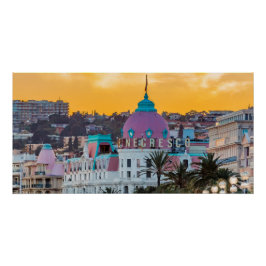 Bekende luxehotel Hotel Negresco in Nice Frankrijk Perfect Poster
