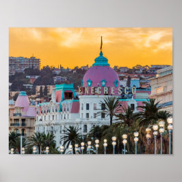 Bekende luxehotel Hotel Negresco in Nice Frankrijk Poster