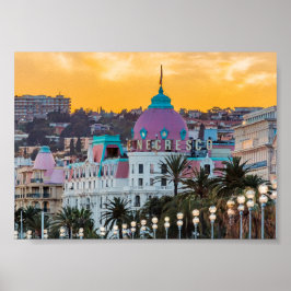 Bekende luxehotel Hotel Negresco in Nice Frankrijk Poster