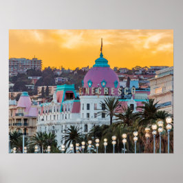 Bekende luxehotel Hotel Negresco in Nice Frankrijk Poster