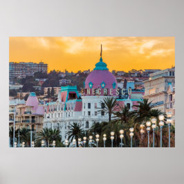 Bekende luxehotel Hotel Negresco in Nice Frankrijk Poster