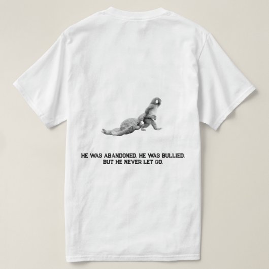Bekende Meme; Aap Slaan T-shirt (Design achterkant)