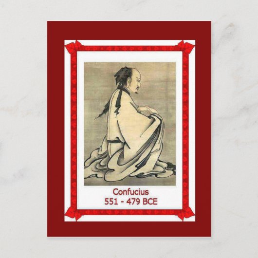 Bekende mensen, Confucius, 551-479BC Briefkaart (Voorkant)