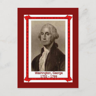 Bekende mensen, George Washington 1732 - 1739 Briefkaart