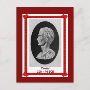 Bekende mensen, Julius Caesar 100 - 44 BCE Briefkaart