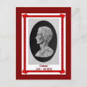 Bekende mensen, Julius Caesar 100 - 44 BCE Briefkaart (Voorkant)