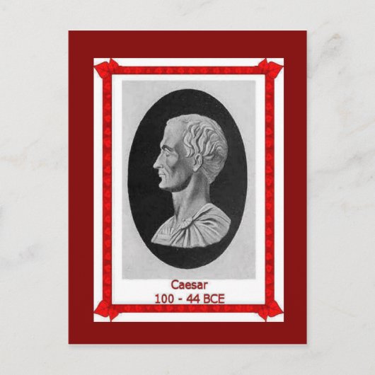 Bekende mensen, Julius Caesar 100 - 44 BCE Briefkaart (Voorkant)